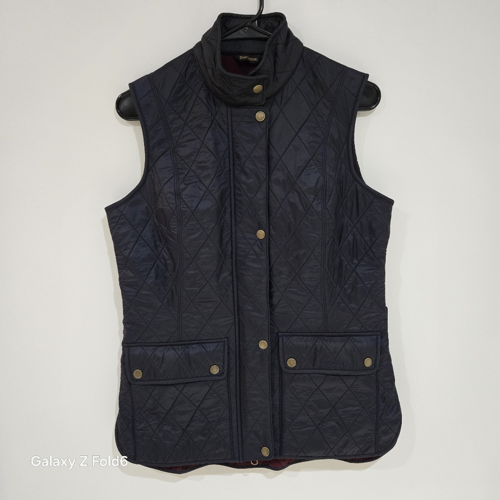 Barbour Navy Quilted Vest